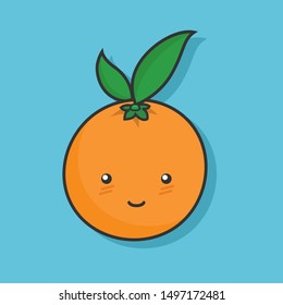 Orange Character Design Vector Illustration Background
