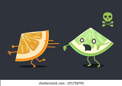Orange character: Zombie fruit