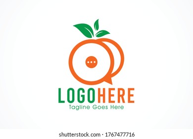 orangefarbenes Chatblase-Logo
