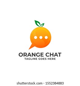 Orange Chat design Illustration Vector Template, Suitable for Creative Industry, Multimedia, entertainment, Educations, Shop, and any related business