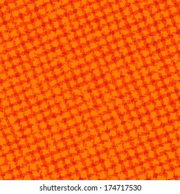 Orange Checkered Grunge background. EPS10 vector.