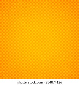 Orange Checkers Background, Old Paper With Stains - Vector