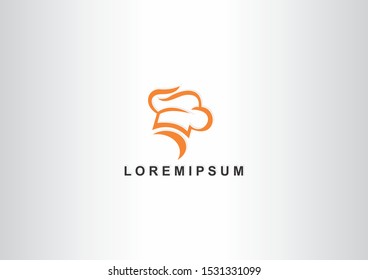 Orange Chef Logo design template