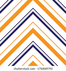 Orange Chevron diagonal gestreifter, nahtloser Musterhintergrund, geeignet für Modetextilien, Grafiken