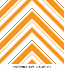 Orange Chevron diagonal striped seamless pattern background suitable for fashion textiles, graphics