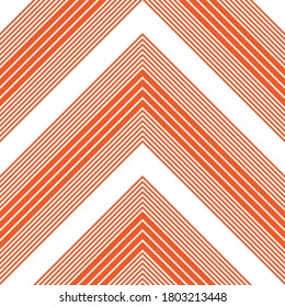 Orange Chevron diagonal striped seamless pattern background suitable for fashion textiles, graphics