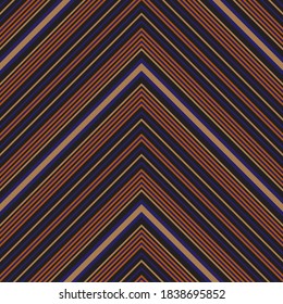 Orange Chevron diagonal striped seamless pattern background suitable for fashion textiles, graphics