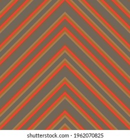 Orange Chevron diagonal striped seamless pattern background suitable for fashion textiles, graphics