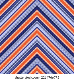 Orange Chevron diagonal rayado fondo de patrón sin costura adecuado para textiles de moda, gráficos