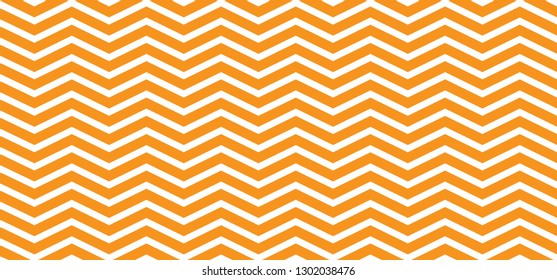 Orange chevron pattern background. Vector classic chevrons vintage design. Geometric seamless memphis elements. Zigzag or zig zag line, herringbone textures. Retro pop art 80 70 years style