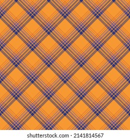 Orange Chevron Plaid Tartan textured seamless pattern design suitable for fashion textiles and graphics