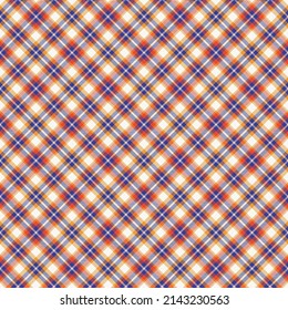 Orange Chevron Plaid Tartan textured seamless pattern design suitable for fashion textiles and graphics