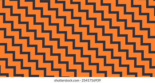 Orange chevron seamless pattern. Modern abstract background for carpet, interior, fabric, textile, decor, cover, backdrop, cloth
