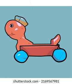 orange children's toy vector illustration