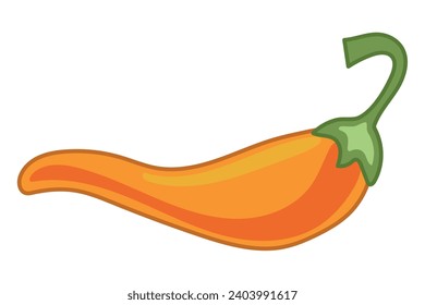 orange chilli pepper illustration vector isolated