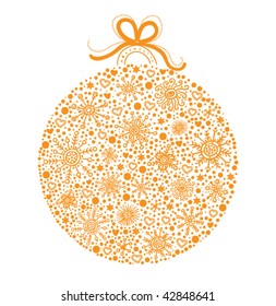 orange christmas ball
