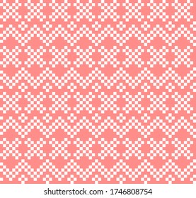 Orange Christmas fair isle pattern background for fashion textiles, knitwear and graphics