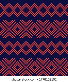 Anaranjado fondo de la feria navideña isle patrón para textiles de moda, prendas de vestir y gráficos