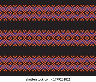 Orangefarbene Weihnachtsmesse auf einfarbigem Hintergrund für Modetextilien, Strickwaren und Grafiken