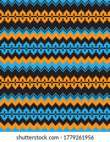 Anaranjado fondo de la feria navideña isle patrón para textiles de moda, prendas de vestir y gráficos
