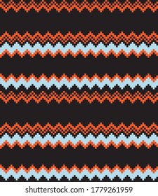 Anaranjado fondo de la feria navideña isle patrón para textiles de moda, prendas de vestir y gráficos