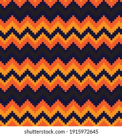 Orange Christmas fair isle pattern background for fashion textiles, knitwear and graphics