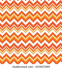 Orange Christmas fair isle pattern background for fashion textiles, knitwear and graphics