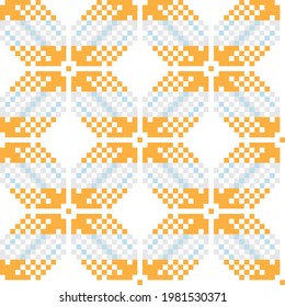 Orange Christmas fair isle pattern background for fashion textiles, knitwear and graphics
