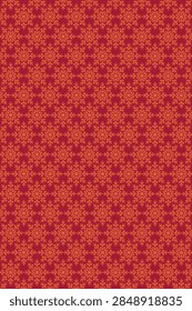 orange christmas snowflake pattern background