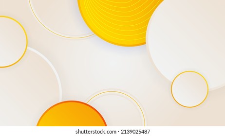 Orange circle abstract background with dynamic shapes composition. Vector illustration for posters, flyers, websites, covers, banners, presentation design, social media cover