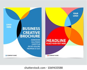 Orange Circle abstract cover modern cover book Brochure template, design, annual report, magazine and flyer layout Vector a4