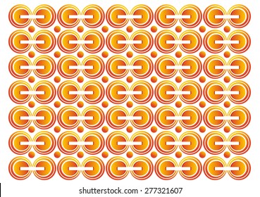 orange with circle backgound
