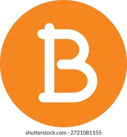 Orange Kreis Bitcoin Kryptowährung Logo-Symbol