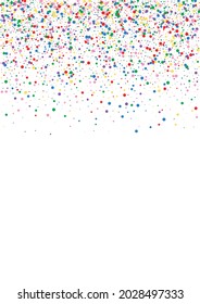 Orange Circle Border Background. Dot Circular Texture. Red Event Confetti. Multicolored Side Round Illustration.