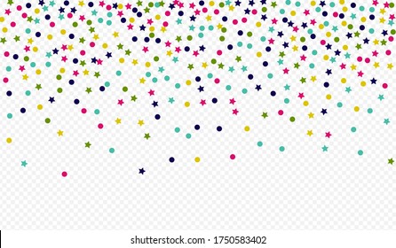 Orange Circle Christmas Transparent Background. Transparent Confetti Design. Top Polka Pattern. Green Splash Celebration Banner.