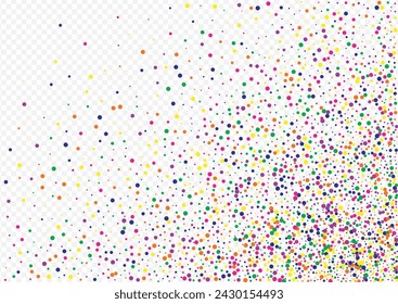 Orange Circle Fun Transparent Background. Effect Dot Design. Decoration Splash Postcard. White Polka Vector Pattern.