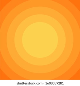 Orange Circle Gradation Color Background Flat Design Vector Illustration