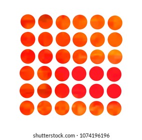 Orange circle gradient set with modern abstract backgrounds. Color fluid covers for calendar, brochure, invitation, cards. Template with round gradient set for screens and mobile app.