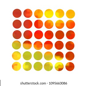 Orange circle gradient set with modern abstract backgrounds. Color fluid covers for calendar, brochure, invitation, cards. Template with round gradient set for screens and mobile app.