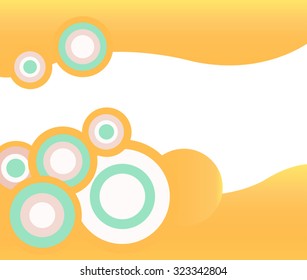 Orange circle graphic design template decoration abstract background wallpaper. Vector art