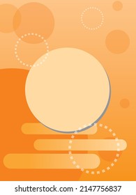 Orange circle graphic gradient vector background