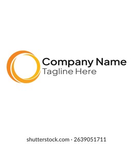 Orange circle logo template for business and company