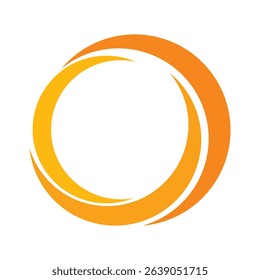 Orange circle logo template for business and company