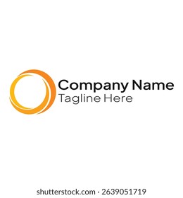 Orange circle logo template for business and company