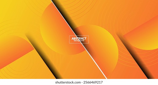 Orange circle pattern 3D gradient background with simple pattern design. Abstract template and modern stylish texture background. Eps10