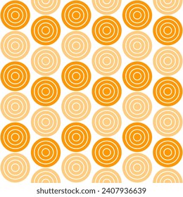 Orange circle pattern. Circle vector seamless pattern. Decorative element, wrapping paper, wall tiles, floor tiles, bathroom tiles.
