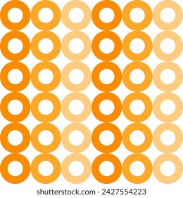 Orange circle pattern. Circle vector seamless pattern. Decorative element, wrapping paper, wall tiles, floor tiles, bathroom tiles.