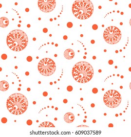 orange circle seamless pattern vector