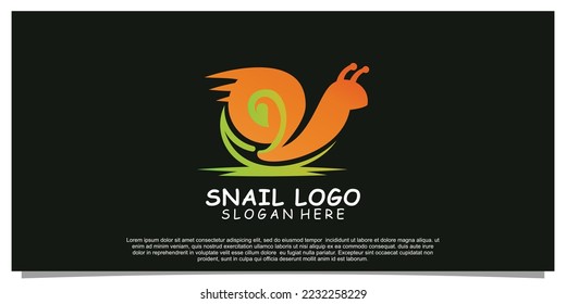 Orange circle snail logo design inspiration simple concept with element Premium Vector Part 4