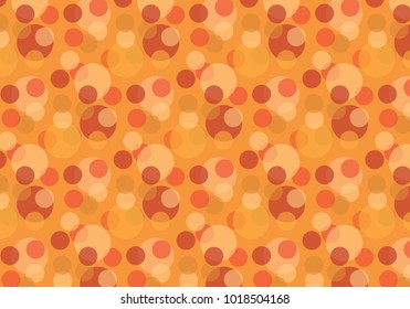Orange circles vector pattern illustration